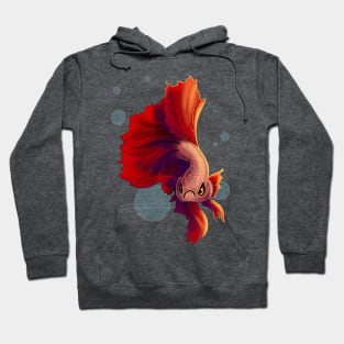 Angry Betta Fish Hoodie